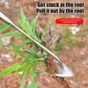 Gardening 3-Teeth Weeder Puller Long Handle Heavy Duty Outdoor Garden Lawn Farm Backyard Weed Remover Manual Weeding Uprooting Pulling Tools
