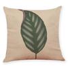 Tropical Plants Pillowcase Big Leaf Pattern Linen Pillowcase Car Living Room Sofa Cushion Cover 45*45Cm