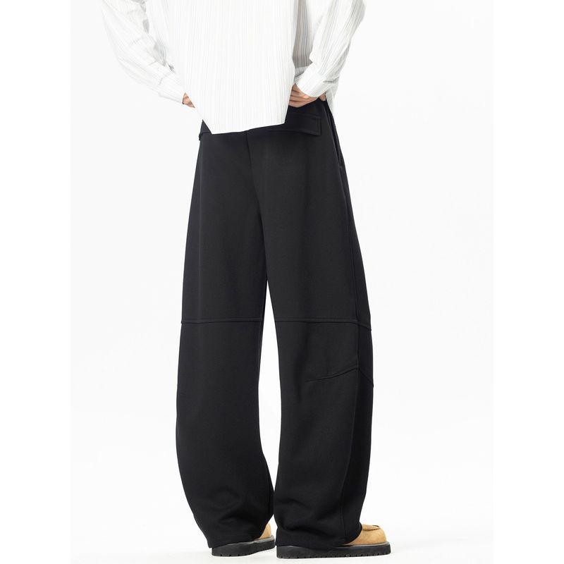 Wassup Three-Dimensional Patchwork Stylish High-Street Loose Straight-Leg Sweatpants Wide-Leg Ins Drapey Scimitar Sports Pants for Men and Women