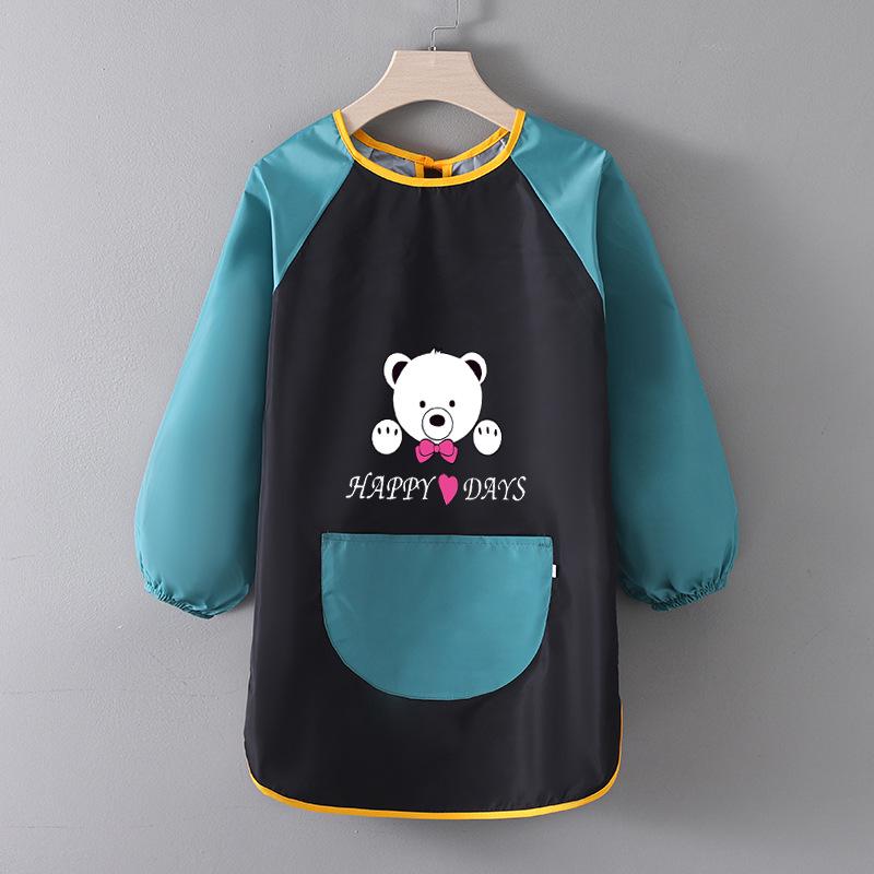 Children's Waterproof Art Smock with Logo - Reversible Apron for Painting and Eating  