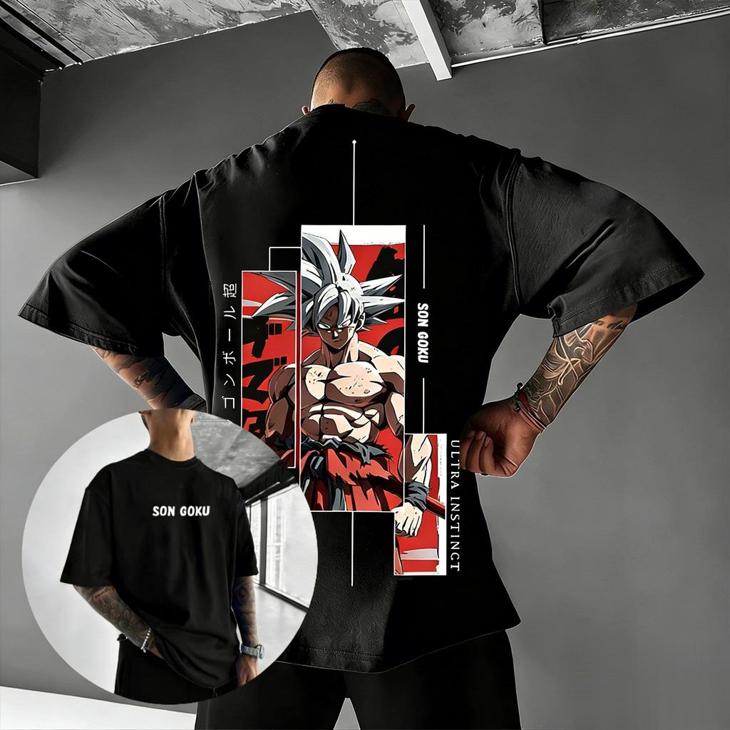 Dragon Ball Z Son Goku T-shirt Uomo Donna Anime Cotone Maglietta 2026 Estate Oversize Casual Streetwear Manica Corta Stampa Grafica Top