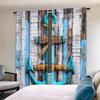 Set Of 2 Rustic Nautical Beach Curtains Ocean Anchor Lighthouse Design Drapes Bedroom Living Room Decor Curtain With Rod Pocket Polyester Perfect For