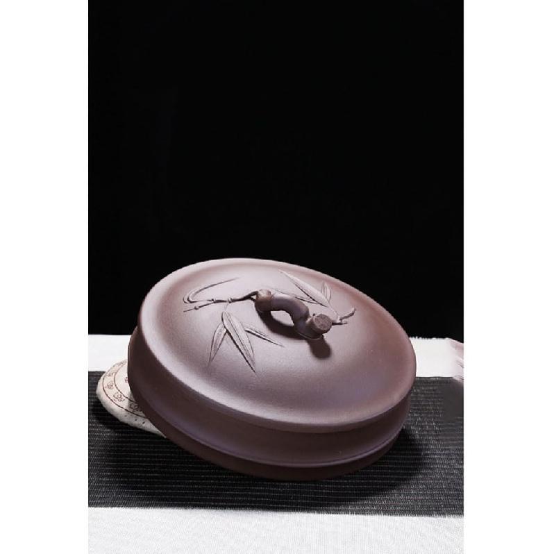 GSOUL Lata de Té Almacenamiento de Té Tarro para Pastel de Té Lata de Té de Arcilla Púrpura Tanque de Té Lata de Té para Despertar Tarro de Almacenamiento(Para ti:Pequeña)