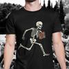Fun skeleton playing rugby t-shirt