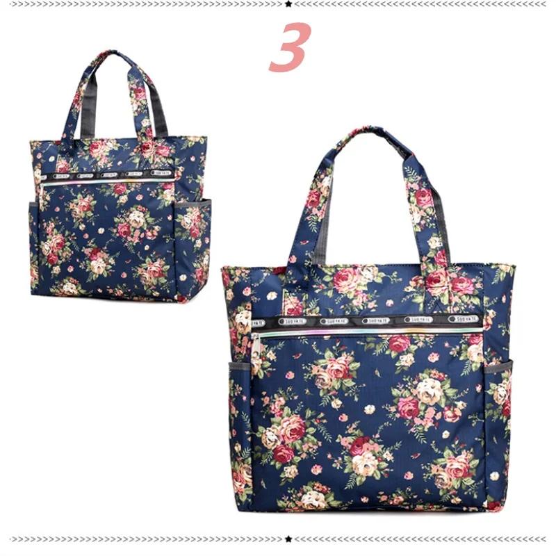 Damen Lunchtasche Mode Flora Aufdruck Student Picknick Lunchtaschen Wasserdichte Handtasche Beutel Große Kapazität Tragetaschen