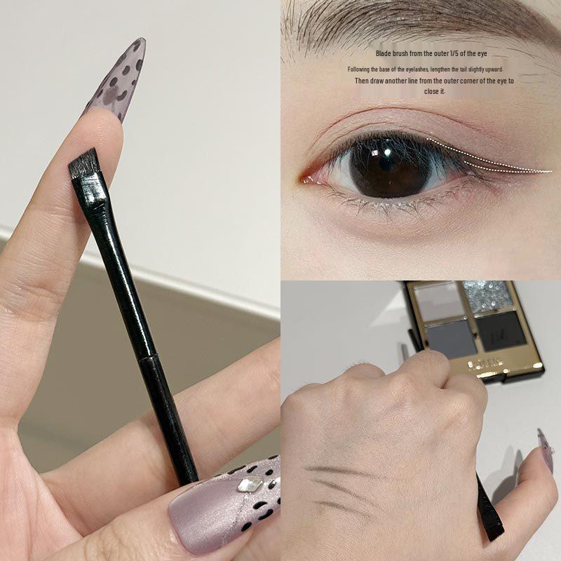 Eye Makeup Brush Set: Precision Eyeshadow, Inner Corner, Under-Eye Bag, Eyeliner, Outer Corner.