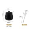 Black and White Ceramic Candy Jar Kitchen Seasoning Jar Household Storage Box Spoon Salt Bottle Household Kitchen Supplies