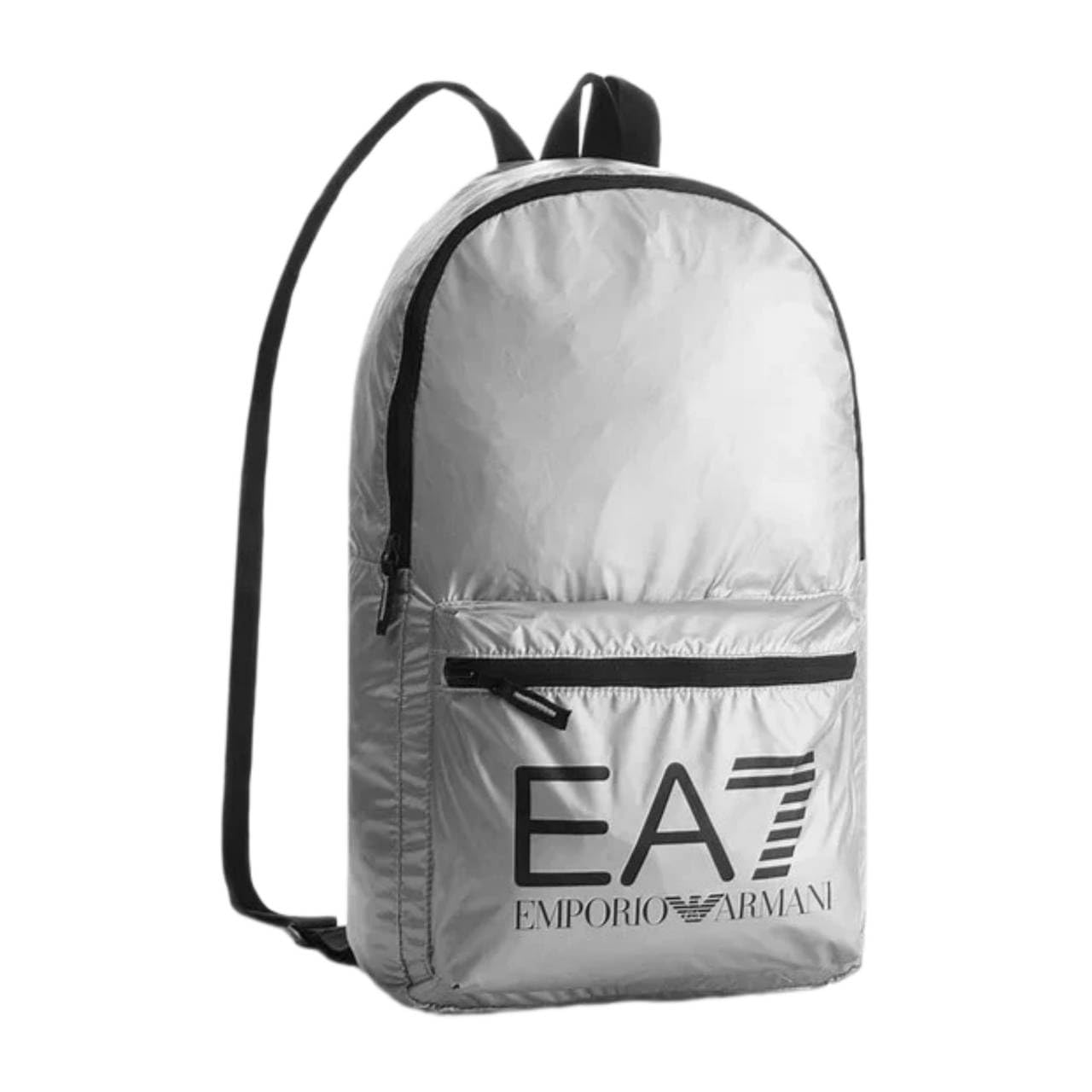 Emporio Armani EA7 Compact Foldable Backpack, Silver, Men s [Used]