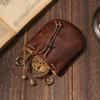 Tragbare Leder-Kordelzugtasche Retro Nordischer Stil Münzaufbewahrung Echte Leder Schmuckaufbewahrungstasche Münzschmuck Aufbewahrung