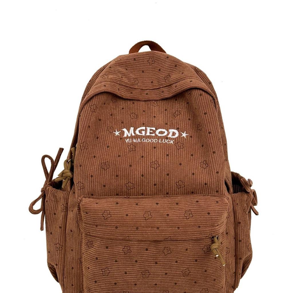 Schoolbag Japanese Korean ins Wind Cute Pentagram Polka Dot Backpack Female Student Large Capacity School Bag Versatile Campus Backpack