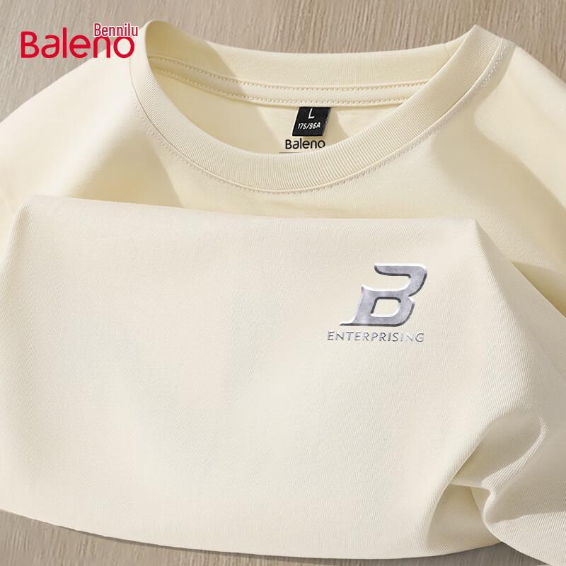 Baleno Men's 220G Heavyweight Pure Cotton Long Sleeve T-Shirt