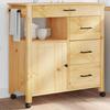 VidaXL Kitchen Trolley MONZA 84x40x90 Cm Solid Pine Wood 376109