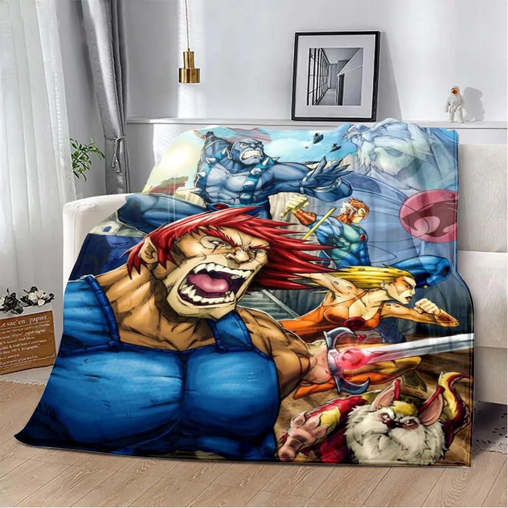 Fashion Cartoon Thundercats Printed Blanket Picnic Blankets Warm Blanket Soft and Comfortable Blanket Home Travel Birthday Gifts