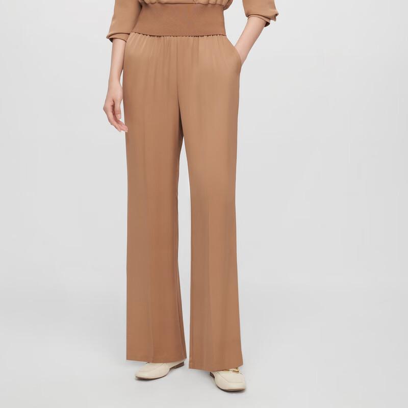 ELLASSAY Women s High-Waisted Wide-Leg Pants M