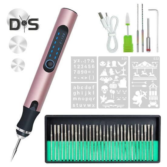 

USB перезаряжаемая гравировальная ручка, беспроводной мини-электрический гравер, гравировальный станок, роторный инструмент, гравированные ювелирные изделия, стеклянный камень, инструмент розового золота