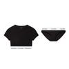 Logo Bralette And Bikini Set Women Underwear Space-Black F3787AD-001+QF7213-UB1