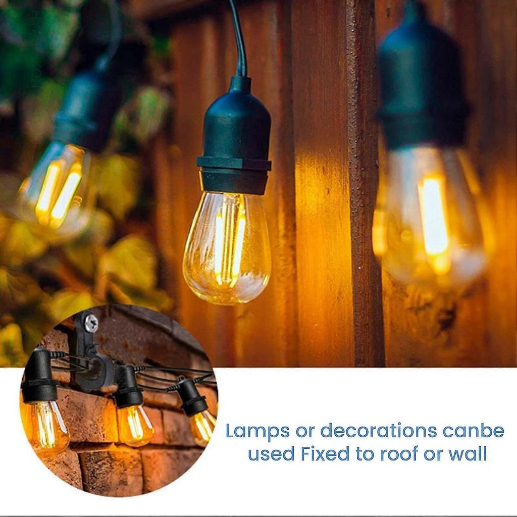 20pcs Hanger Hooks With Screw Anti-rust Waterproof Indoor Outdoor Light Hooks Clips For Hanging Fairy Lights Party Supplies Kaesi - DD