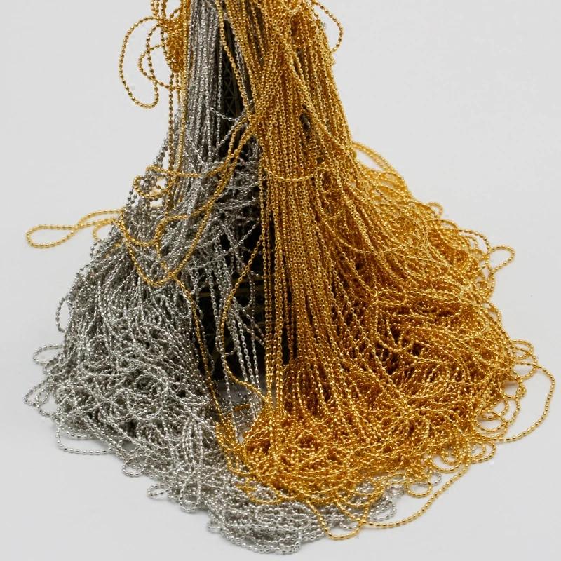 100cm 3D Gold Nails Metal Chain Bead Micro Tips DIY Steel Ball Punk Style Nail Art Decoration Beauty Accessories Nails Accessory