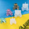3D Geometry Little Bear Candle Decorative Ornament Silicone Mold Suitable for Epoxy Diy Crafts Jewelry Making Home Decor