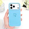 Simple Love Heart Phone Case For IPhone 17 17E Air 16 16E 15 Plus Pro Max Candy Colored Cover