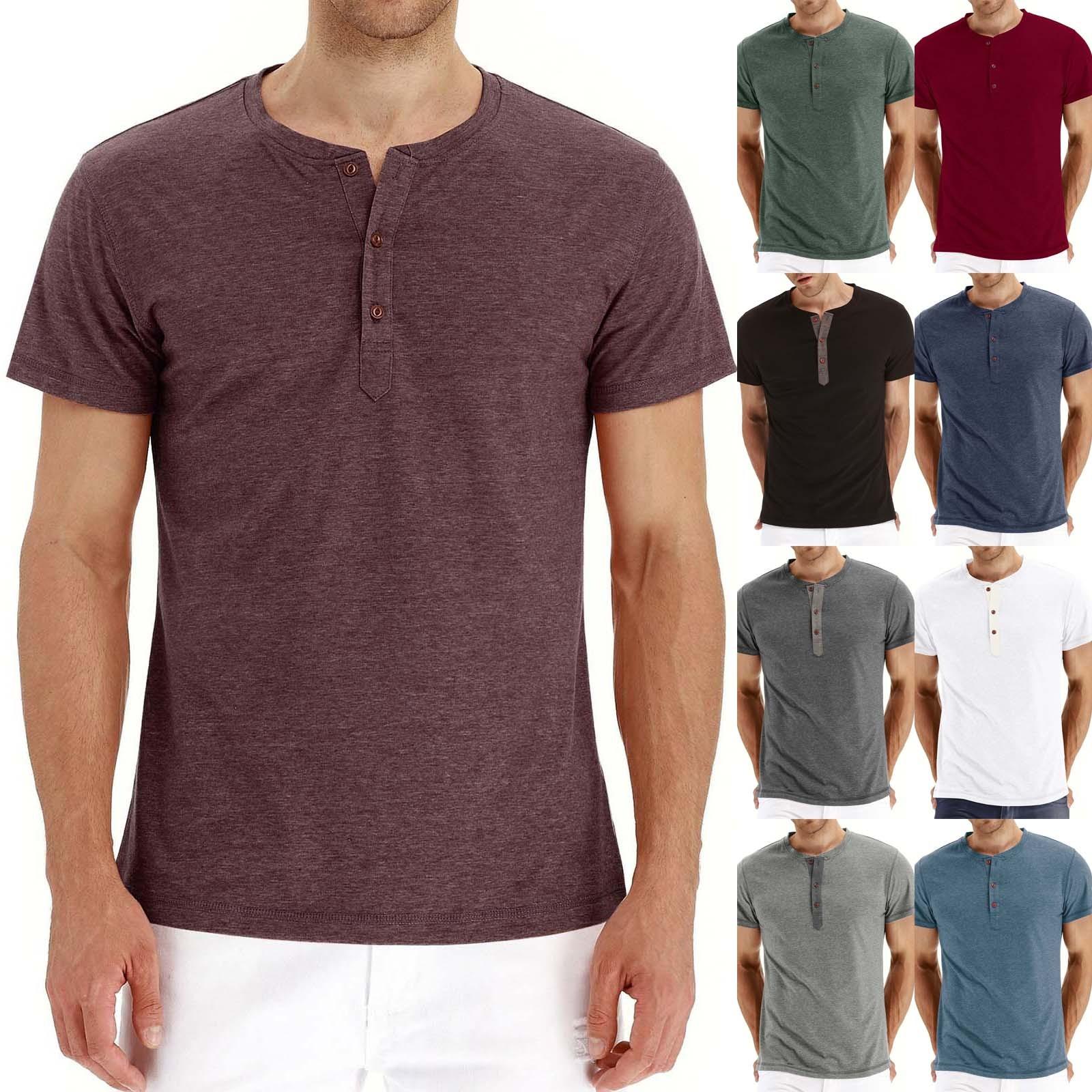 Мужская повседневная приталенная базовая модная футболка с коротким рукавом и круглым вырезом летний топ L чёрный 1588₽