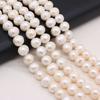 1String, 9-10mm White Natural Freshwater Subcircular Pearls 36cm Loose Beads for Handmade Jewelry Craft Supplies, DIY Holiday Gifts