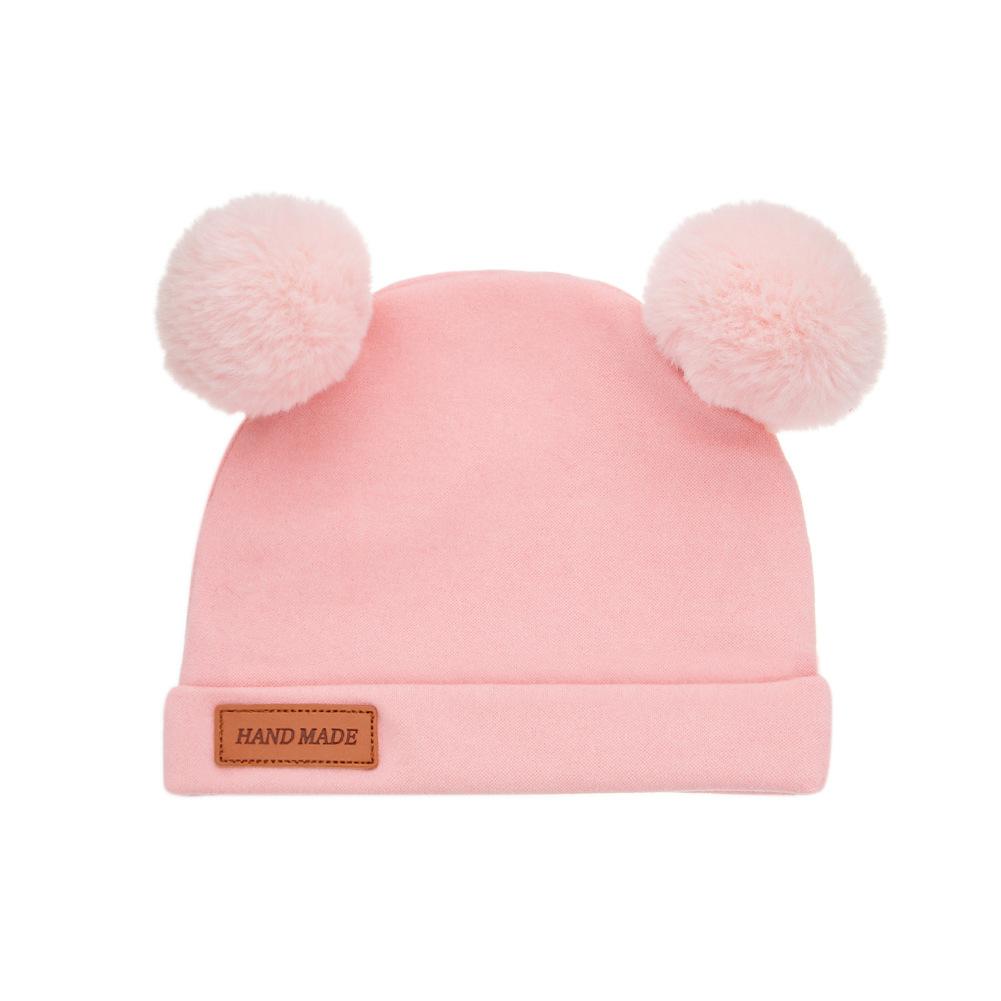 

Шерстяная детская шапка-бини, осенне-зимняя детская шапка для девочек и мальчиков с помпоном, детская шапка, детский чепчик, аксессуары для малышей, От 1 до 3 лет розовый