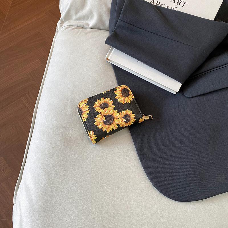 Sunflower Women's wallet Mini Colorful wallet Card Holder Multi-card Slot Simple Clutch Coin Purse Long wallet luxury clutch