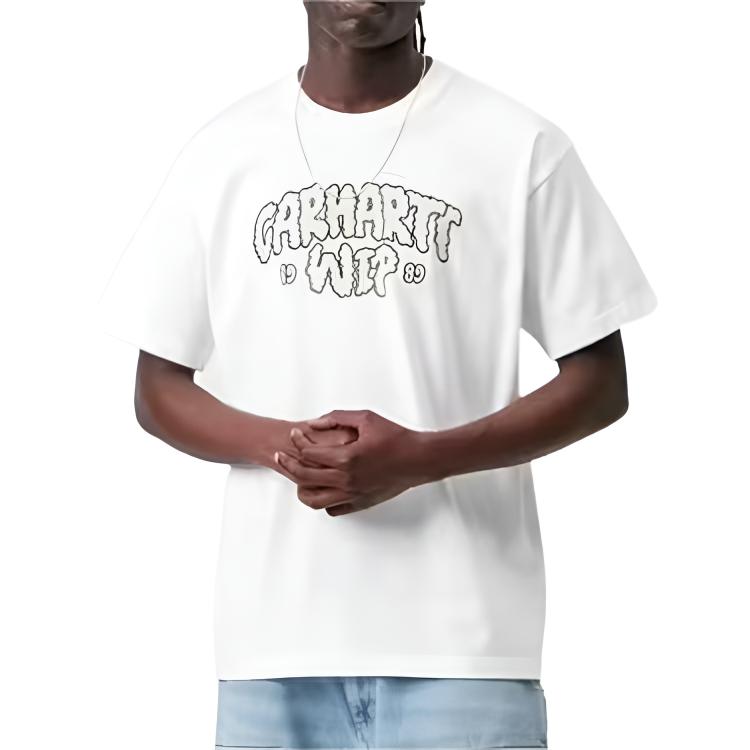 Carhartt WIP Loose Fit Graphic Logo Casual Letter Print Short Sleeve T-Shirt Men tops I036200-02-XX