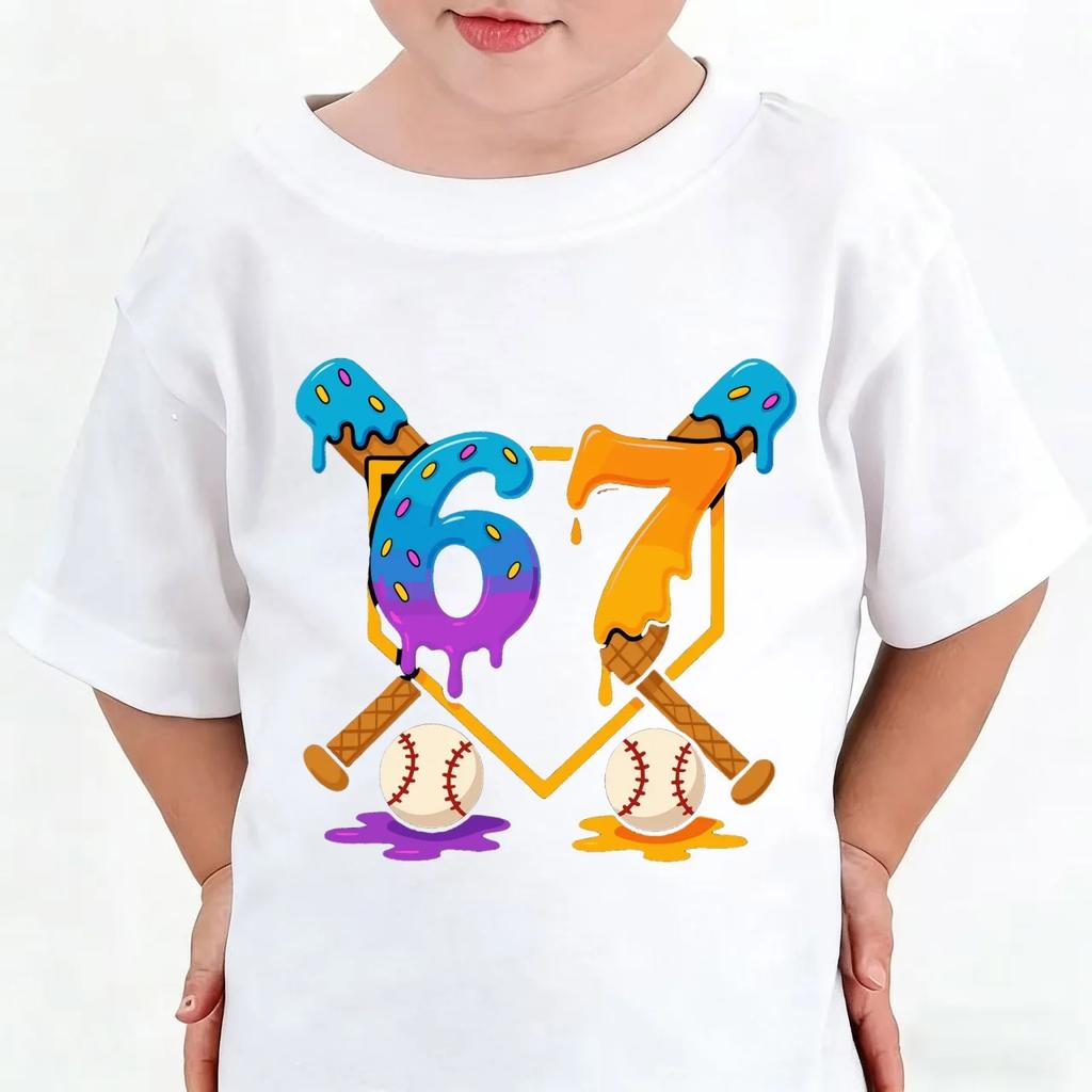 67 Menme Tshirt for boys girls funny digital pritins summer short sleeve tee comfortable tops streetwear fashion kids clothes