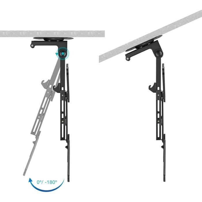 Support plafond - TOOQ - LPCE1123TSLI-B - 23-55 pouces - VESA 400x400 mm - Noir