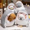 Cute Shark Transformation Plush Figurines - Net Celebrity Series Animal Dolls, Perfect for Qixi Birthday Gifts