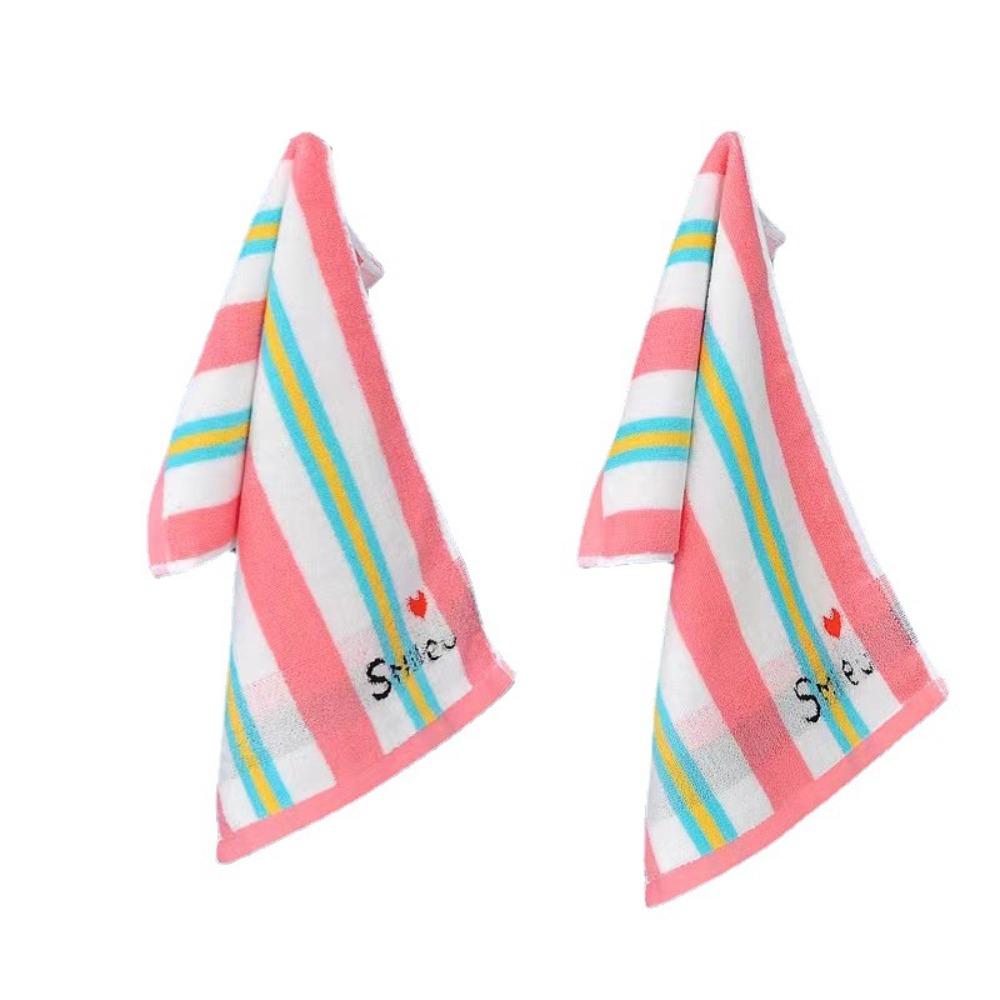 

2Pcs 25x50cm Children Face Towel Thickened Cotton Hand Towel Dry Hair Towel Sports Towel Salon розовый
