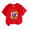 Kids Boys Girls 100% Cotton Crew Neck Short Sleeve T-Shirt, Funny Pixel Headless Horseman Pumpkin Print Casual Halloween Tees for Children Daily Wear