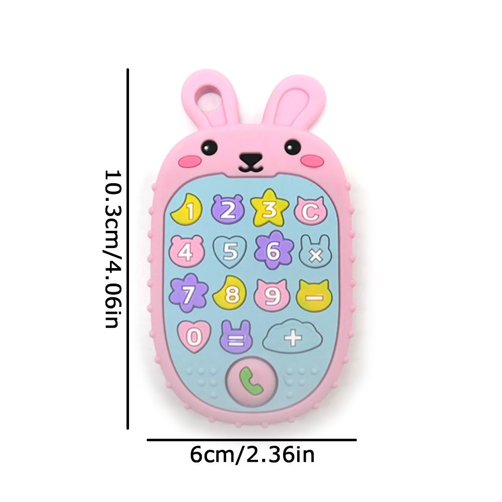 Neuer Babybeißring Handyform Silikonbeißring Zahnungsspielzeug Kinder Sensorisches Lernspielzeug Babygeschenkset