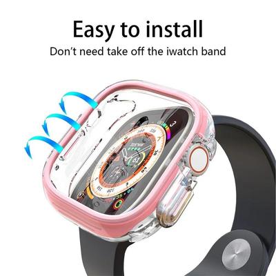 PC-Schutz für Apple Watch Case Ultra 2 49 mm 41 mm 45 mm 44 mm Stoßrahmenabdeckung iWatch Serie 9 8 7 6 5 4 SE Hüllen Zubehör