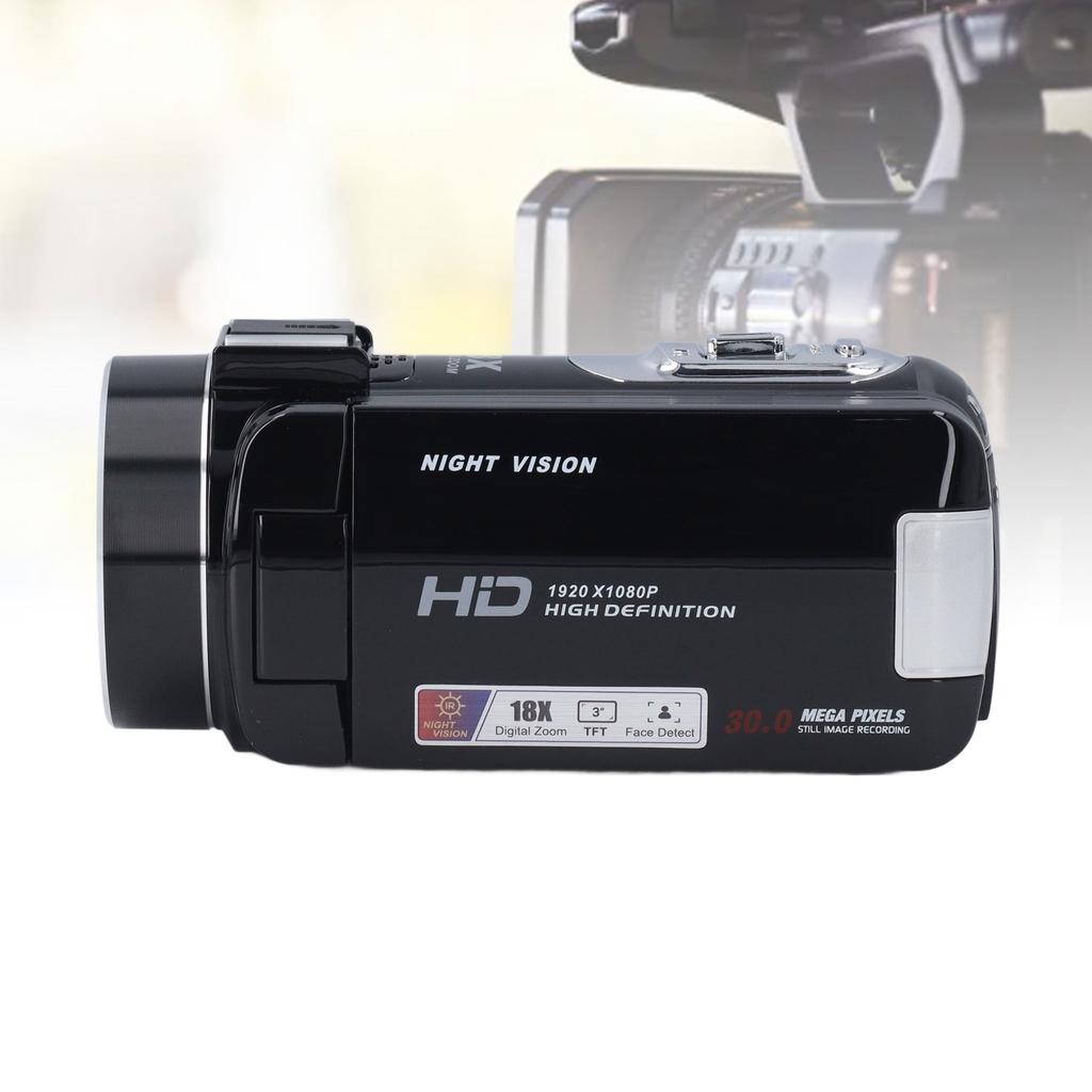 Video Camera Camcorder Digital Camera Recorder Full HD 1080P 30MP 3.0 Inch 270 Degree Rotation LCD 18X Digital Zoom Camcorder Anti Shake