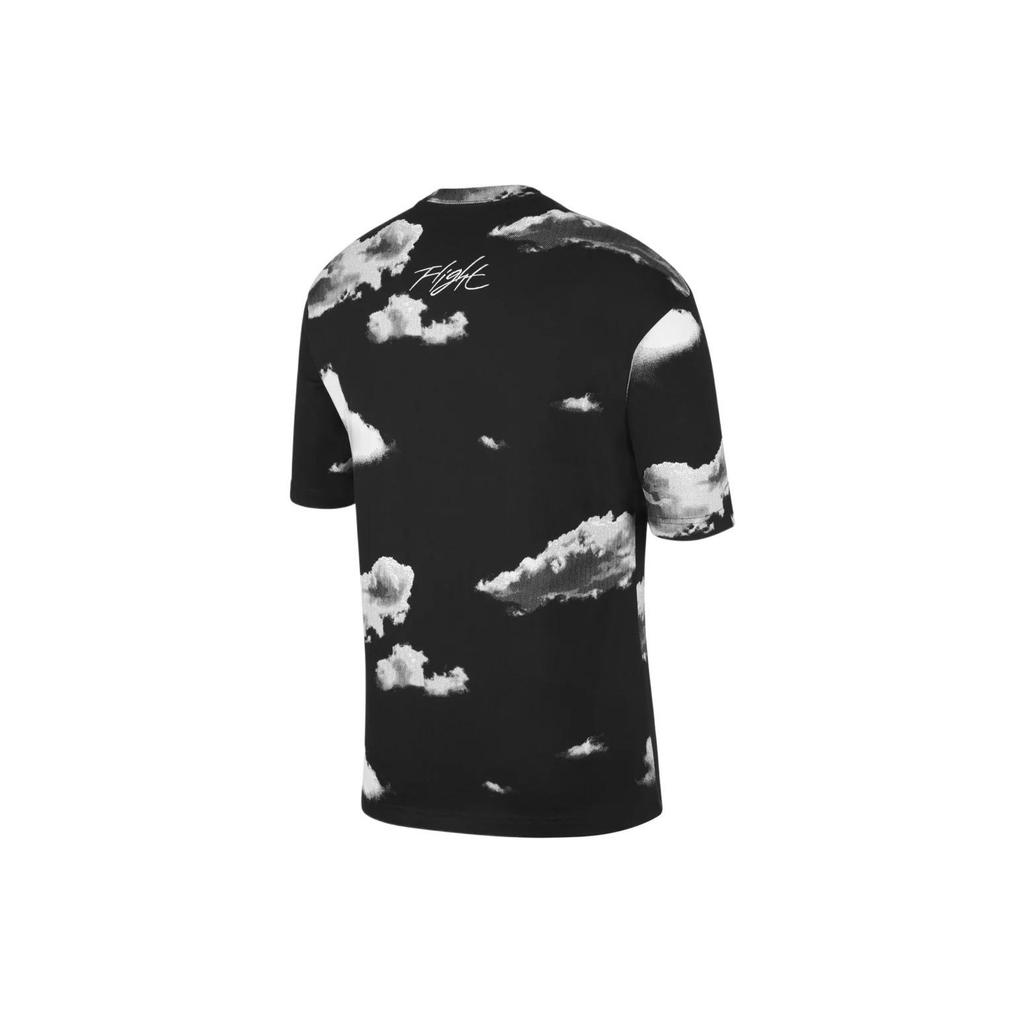 Herren Air Jordan Freizeitdruck Rundhals Pullover Kurzarm Schwarzes T-Shirt DM1437-010