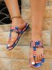 Summer New Flat-bottomed Slippers Foreign Trade Large Size Toe Sandals Belt Buckle Holiday Wind Spot Beach Cool Slippers