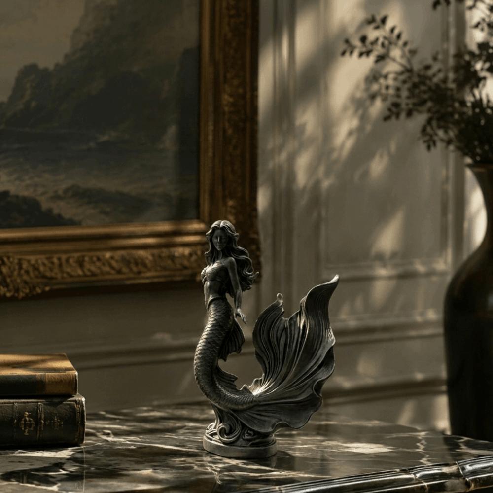 Exquisite 3D Printed Mermaid Statue Sculpture Ocean Theme Home Decoration Fairy Desktop Ornaments Office