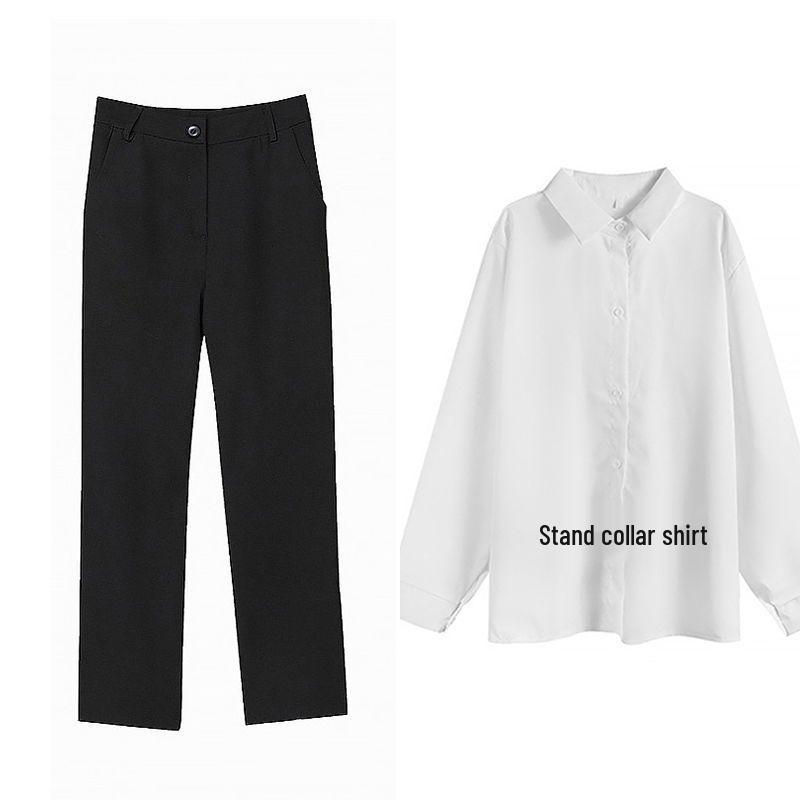 Dámský profesionální pracovní oblek na jaro a podzim: Sada blazeru a formálního oblečení pro vysokoškoláky v evropském a americkém stylu.