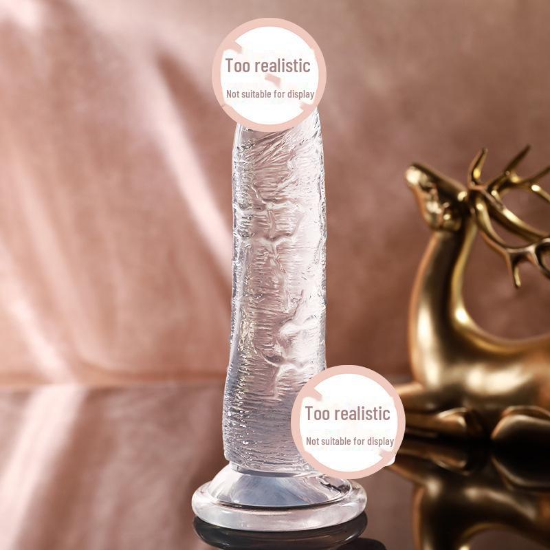 Mi Ji Przezroczysty Kryształowy Symulowany Penis Dildo - Zabawka Seksualna dla Dorosłych Kobiet