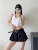 Women's High-Waisted Pleated Slimming Skirt - Spring/Autumn, Anti-Exposure, Age-Reducing, Hot Girl Style