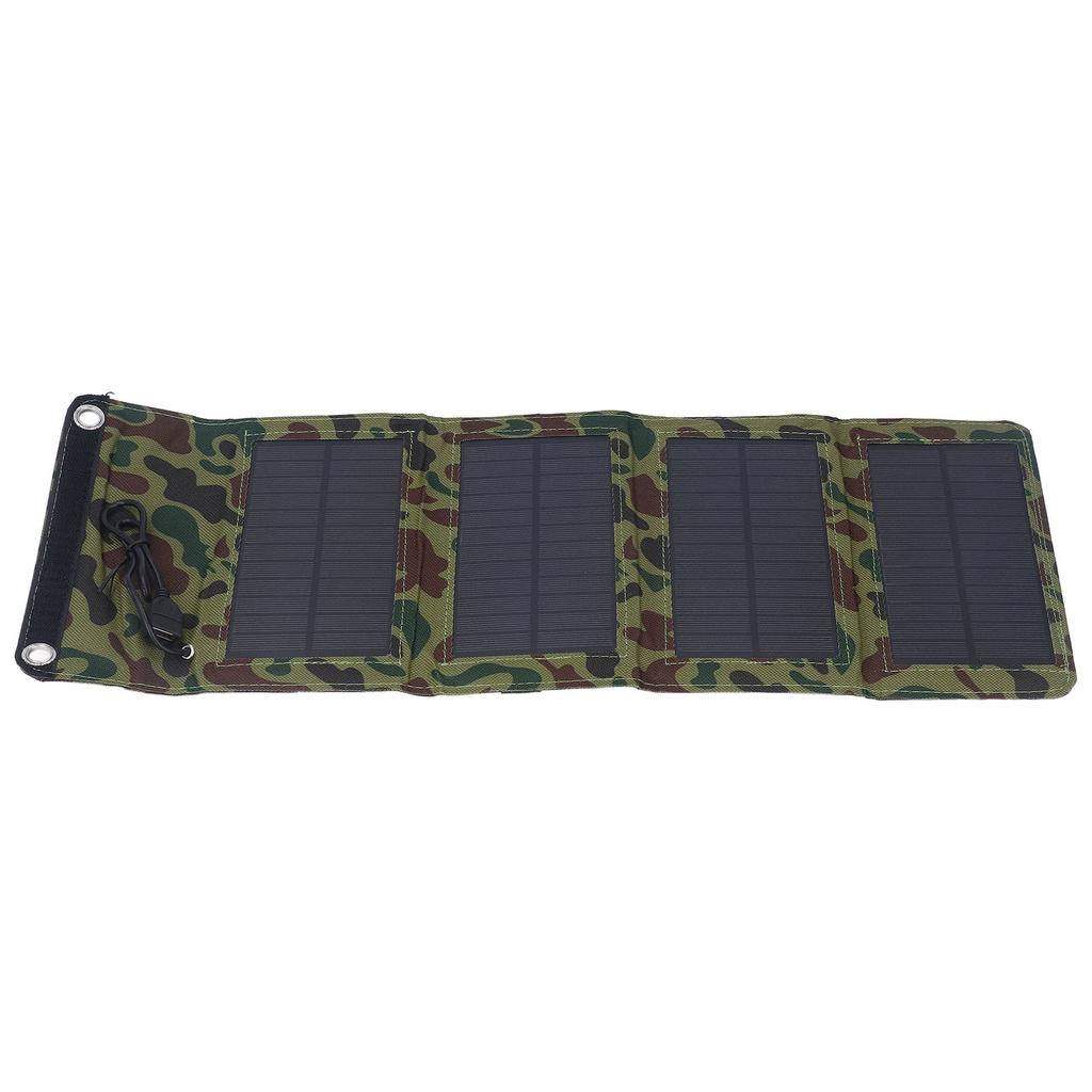 7W Solar Charger Camouflage High Efficiency USB 5.5V 1290MA Solar Panel Charger for Outdoor Travel Mobile Phone Computer