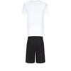 Adidas Taekwondo Round Neck Pullover Short Sleeve T-Shirt Fashion Simple Breathable Drawstring Shorts Casual Sports Suit ADICLTS24TK-WG+S21ATMSH3T-BW