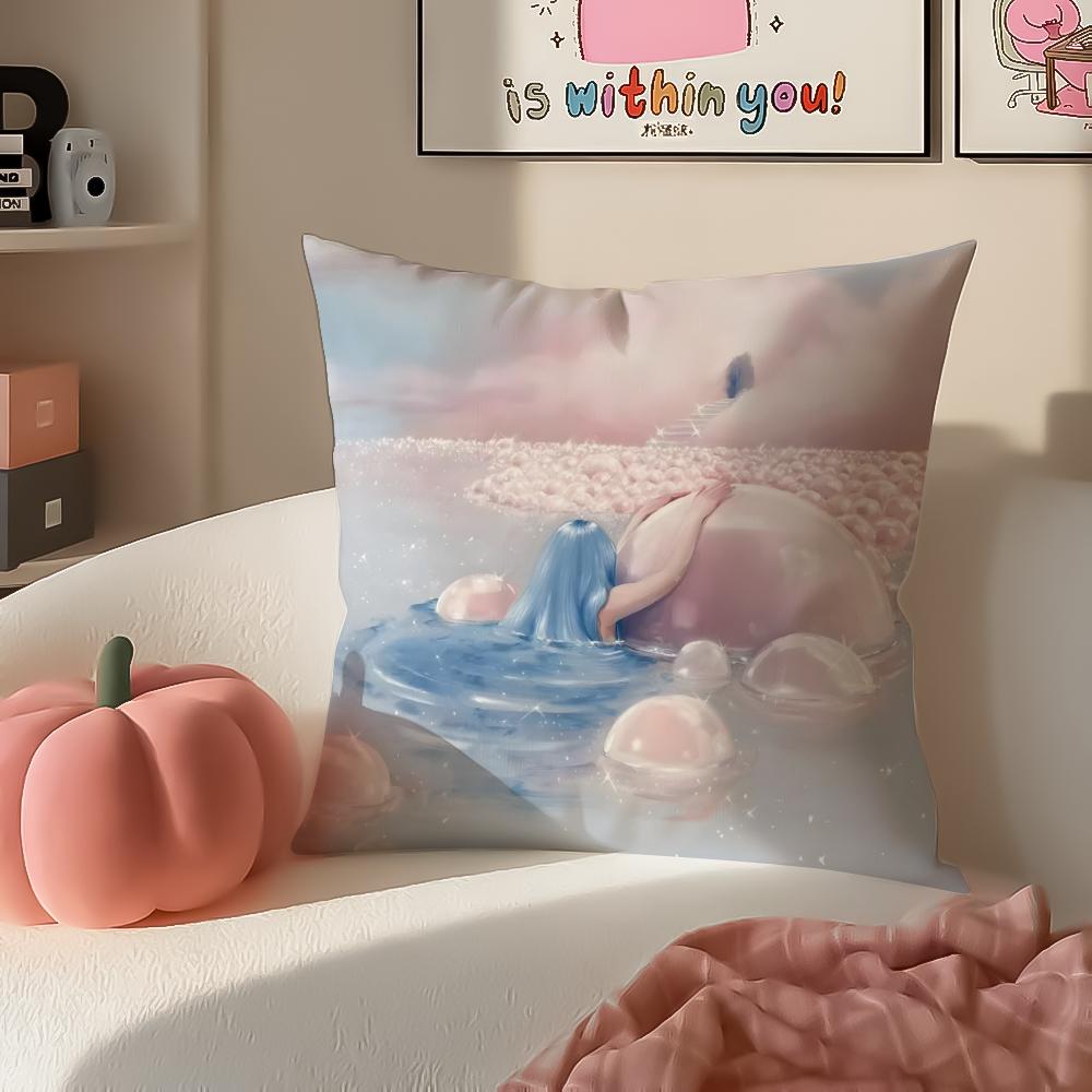 Creative Polish Art MMonika Marchewka Cushion Cover Pillowcase Short Plush Invisible zipper Room Sofa Cushion Cover