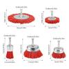 Nylon Polishing Brush Set Abrasive Cleaning Brush Metal Surface Rust And Paint Removal Restoration Polishing Brush Attachments