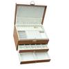 Jewelry Box Large Capacity 3 Layers Multifunctional Ring Necklace Earring Storage Box with Lock for Home