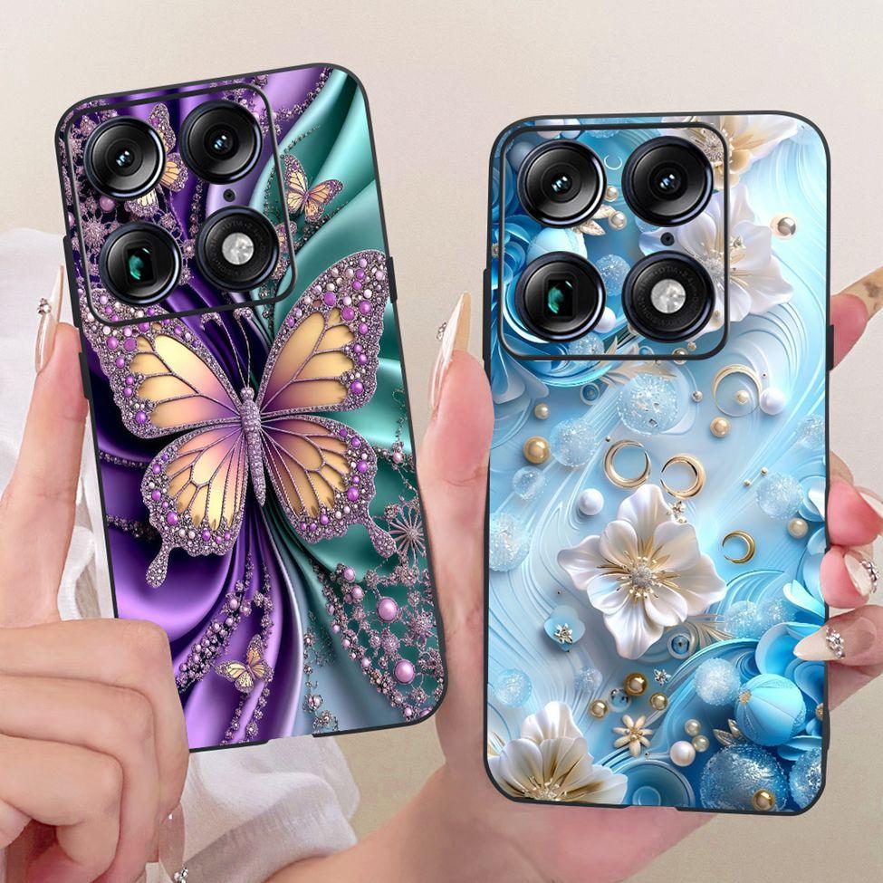 For Moto X70 Air Pro Case Cover Fashion Butterfly Cute Cat Cool Painted Soft Phone Casing For Motorola Moto X70 Air Pro