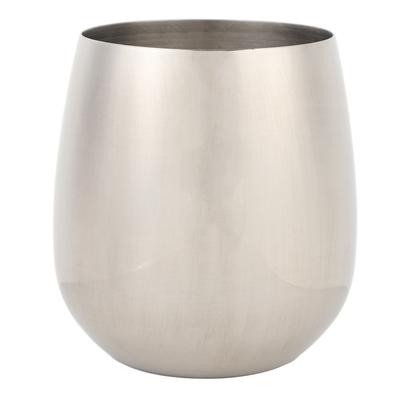 Taça de Vinho sem Haste em Aço Inoxidável SUS304 Inquebrável à Prova de Estilhaços Taça de Vinho de Metal 550 ML